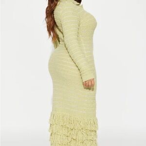 Elegant Green Knit Dress